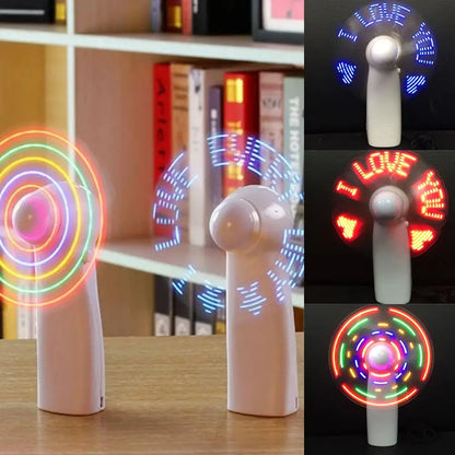 Love You LED Handheld Fan