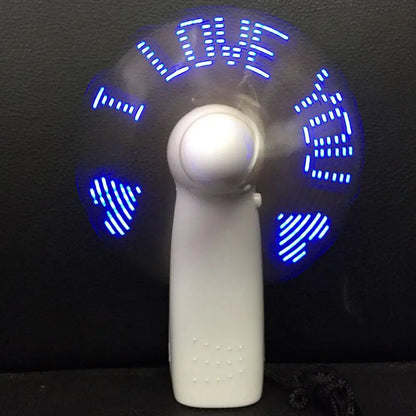 Love You LED Handheld Fan