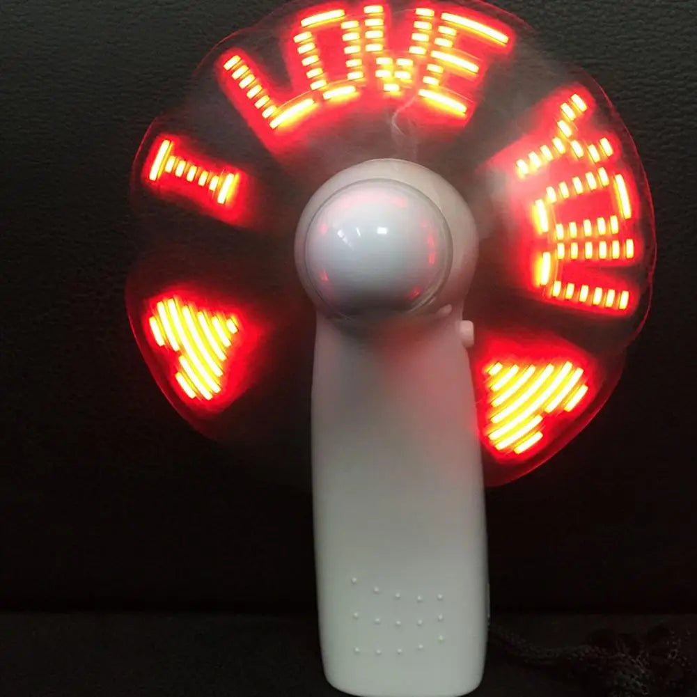 Love You LED Handheld Fan